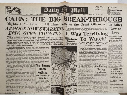 OLD WARTIME NEWSPAPER: Daily Mail, Wednesday 19th July 1944