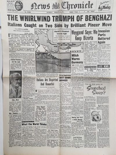 OLD WARTIME NEWSPAPER: News Chronicle, Saturday 8th February 1941