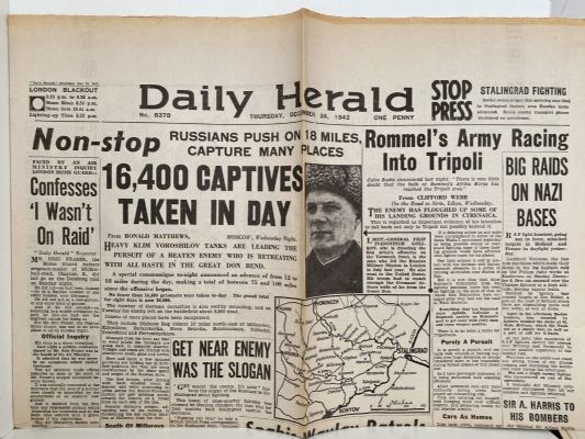 OLD WARTIME NEWSPAPER: Daily Herald, 24 December 1942