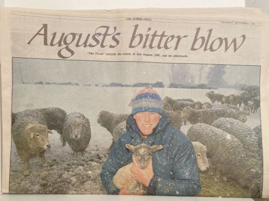 OLD NEWSPAPERS: from Christchurch - The Big Snow, August 1992