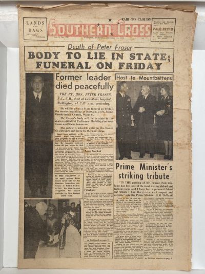 OLD NEWSPAPER: The Southern Cross, Wellington - 13 December 1950