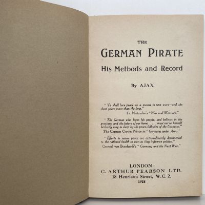 THE GERMAN PIRATE: His Methods and Record