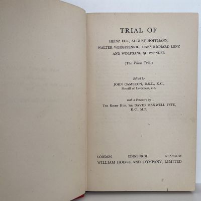 THE PELEUS TRIAL: War Crimes Trials