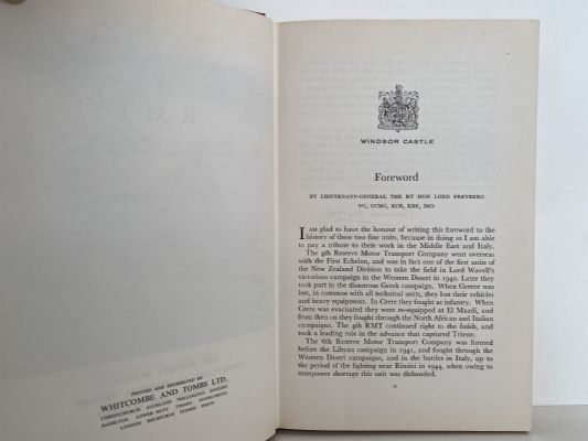 RMT: History of 4th and 6th Reserve Mechanical Transport Companies 2 NZEF