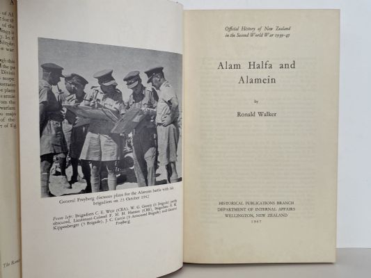 ALAM HALFA and ALAMEIN: History of New Zealand in the Second World War 1939-45