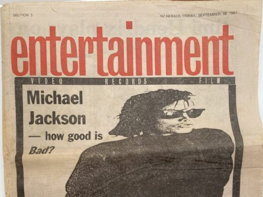 OLD NEWSPAPER: The New Zealand Herald, 18 September 1987 - Michael Jackson