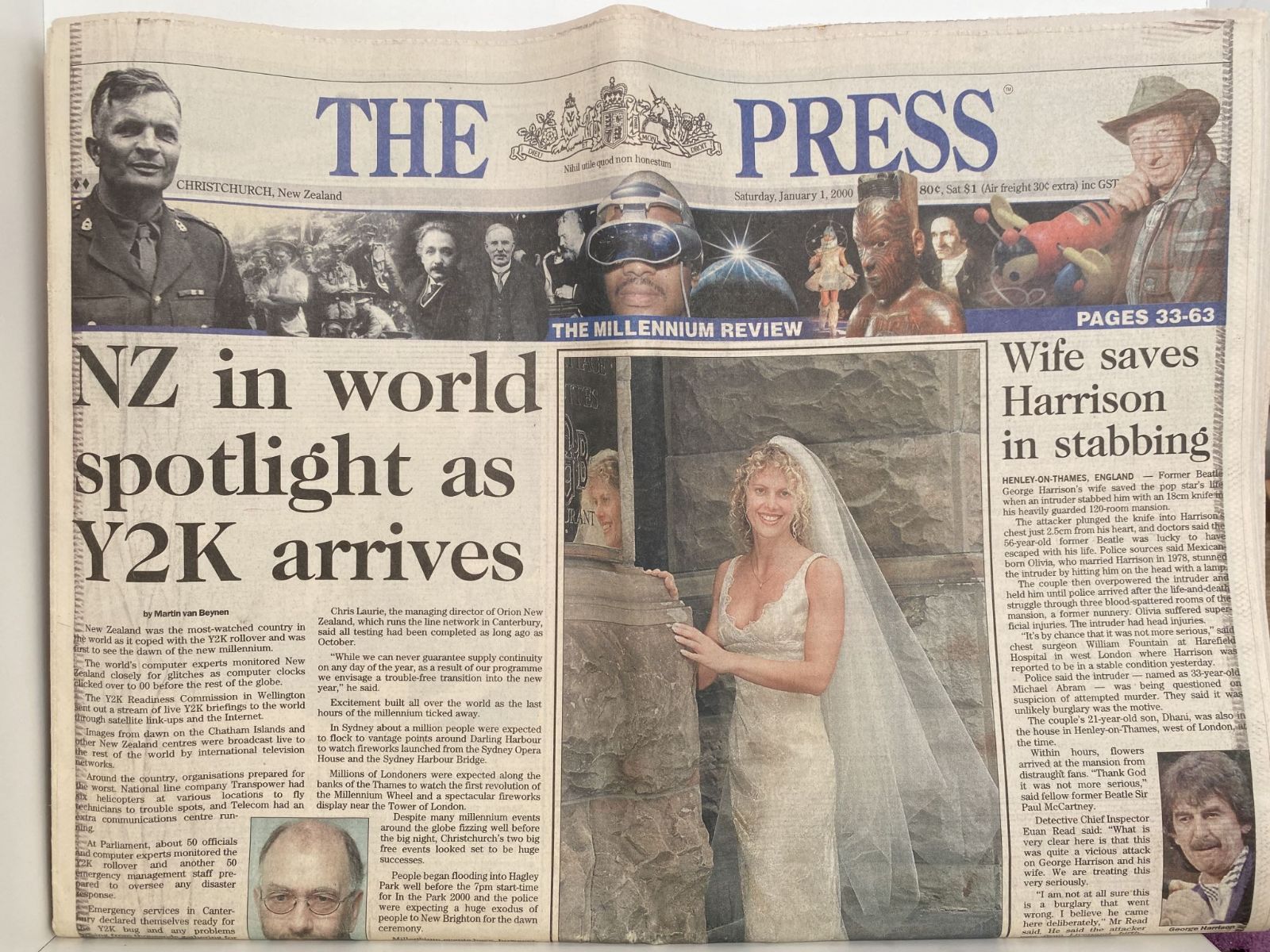OLD NEWSPAPER: The Christchurch Press - 1st January 2000