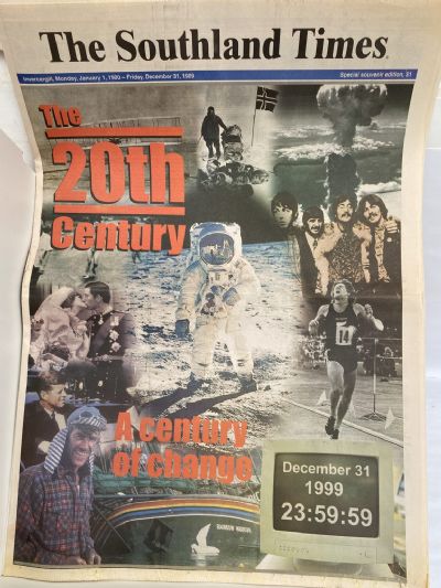 OLD NEWSPAPER: The Southland Times, Invercargill - A Century of News 1900 - 1999
