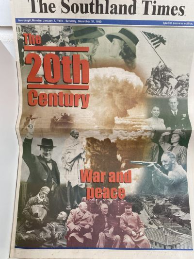 OLD NEWSPAPER: The Southland Times, Invercargill - A Century of News 1900 - 1999