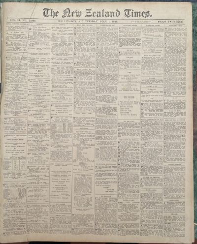 OLD NEWSPAPER: The New Zealand Times, Tuesday 1st July 1924