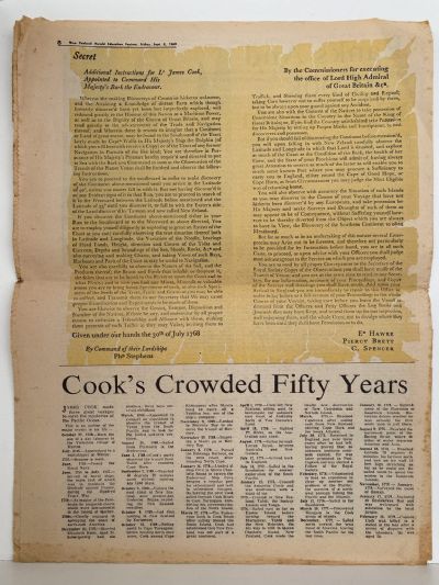 OLD NEWSPAPER: The New Zealand Herald, 5 September 1969 - Supplement James Cook
