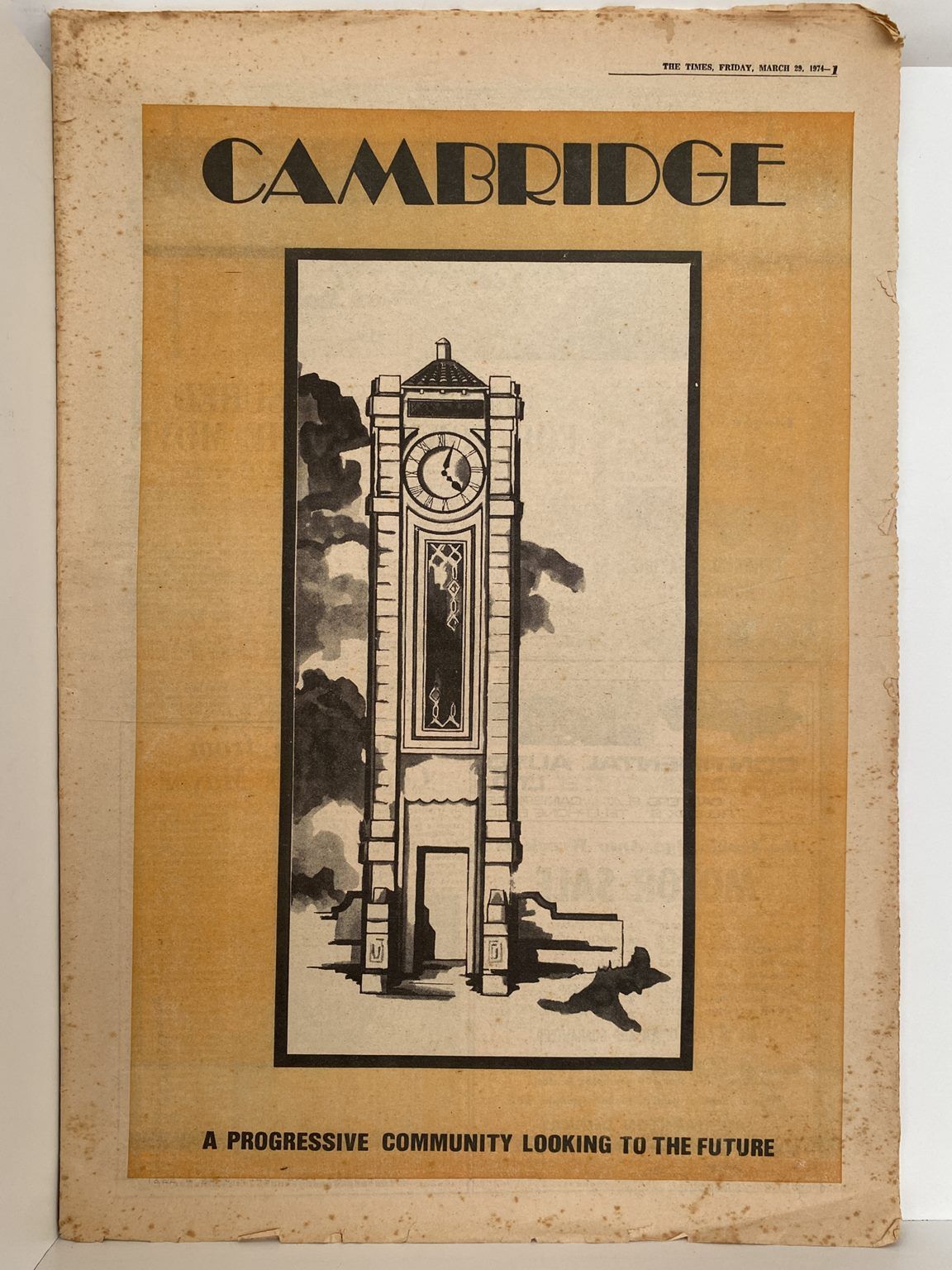 OLD NEWSPAPER: The Times, 29 March 1974 - Cambridge Special Feature