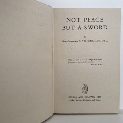 NOT PEACE BUT A SWORD