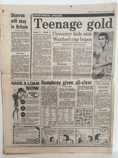 OLD NEWSPAPER: Daily Mail - John Lennon Killed, 10 December 1980