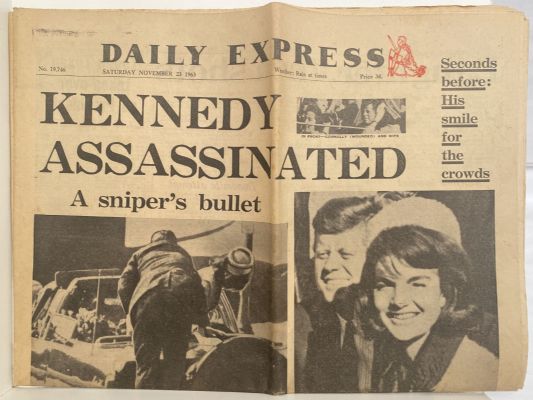 OLD NEWSPAPER: Daily Express, 23 November 1963 - J F Kennedy Assassinated
