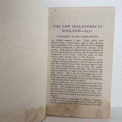 THE NEW ZEALANDERS IN ENGLAND 1931