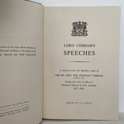 LORD COBHAM'S SPEECHES