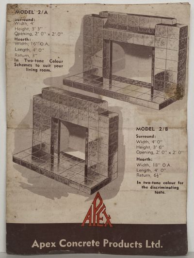 OLD BROCHURE: for Apex Concrete Products circa 1950s 