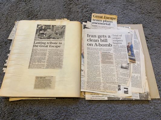 4 SCRAPBOOKS of assorted Wartime Newspaper cuttings