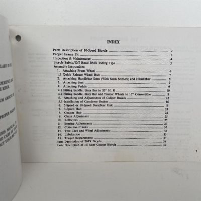 10 Speed Bicycle Manual