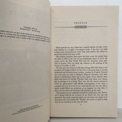 THE MEMOIRS OF HERBERT HOOVER: Volumes 1 and 2
