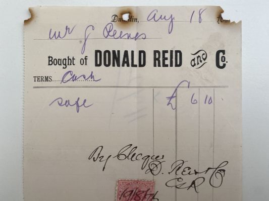 OLD INVOICE: Donald Reid & Co 1896 (126 yo) 