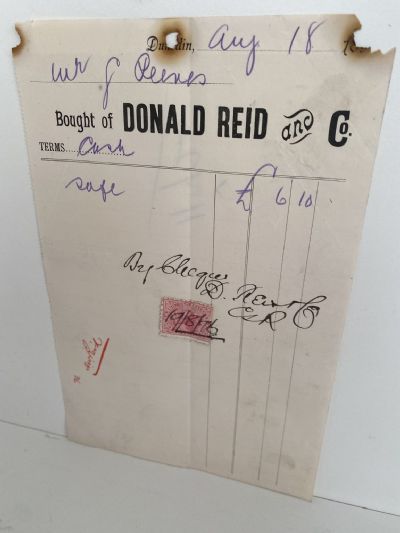 OLD INVOICE: Donald Reid & Co 1896 (126 yo)