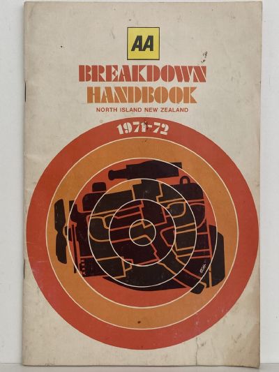 AA BREAKDOWN HANDBOOK: North Island of New Zealand 1971-72