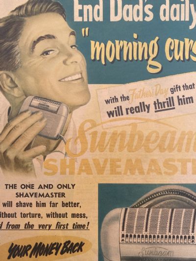 VINTAGE POSTER: Sunbeam Shavemaster 1955 