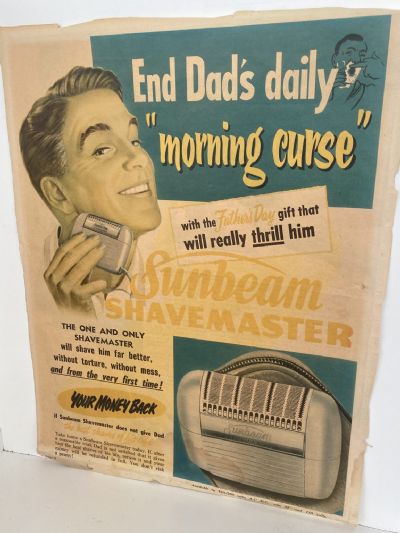 VINTAGE POSTER: Sunbeam Shavemaster 1955