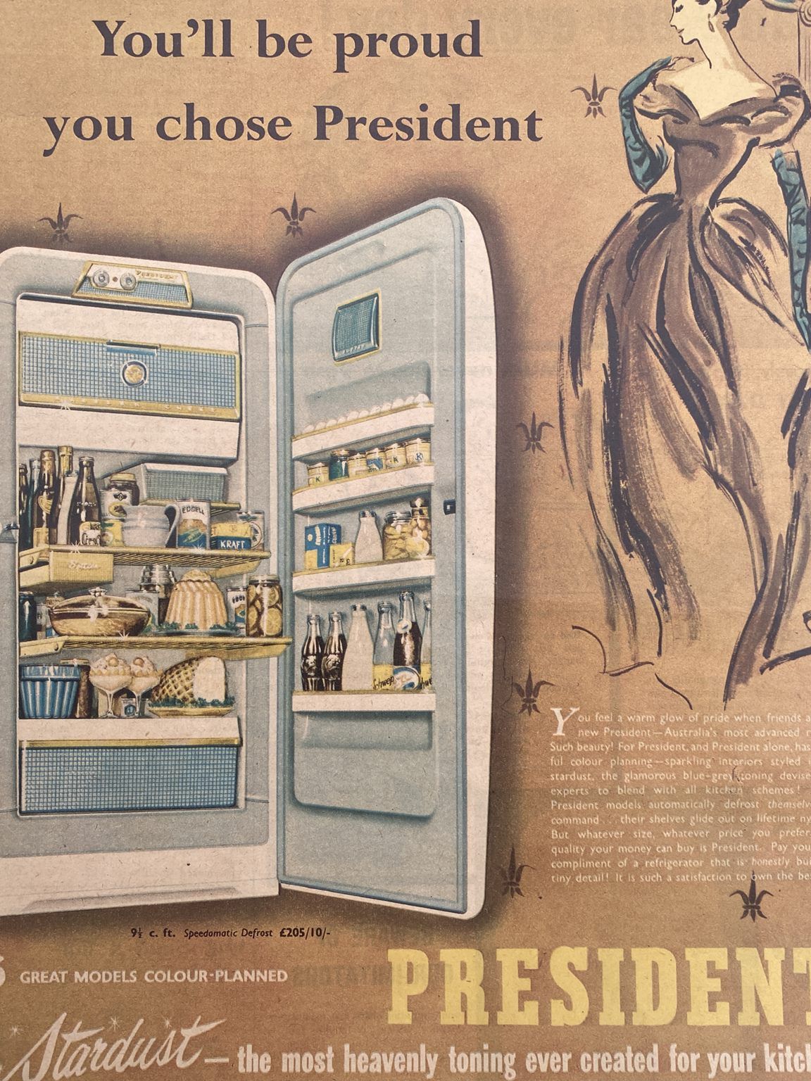 VINTAGE POSTER: President Fridges 1955