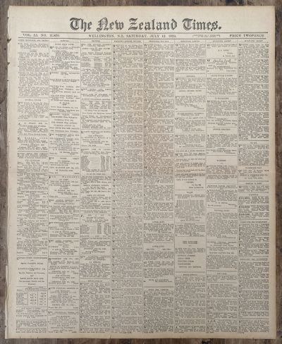 OLD NEWSPAPER: The New Zealand Times, Saturday 12 July 1924