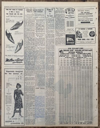 OLD NEWSPAPER: Manawatu Evening Standard - Saturday 6 October 1962
