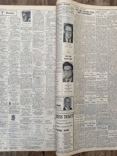 OLD NEWSPAPER: Manawatu Evening Standard - Saturday 6 October 1962