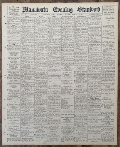 OLD NEWSPAPER: Manawatu Evening Standard - Saturday 3 February 1951
