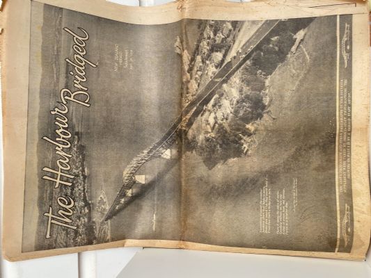 OLD NEWSPAPER: The NZ Herald 1959 - The Harbour Bridged