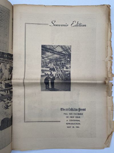 OLD NEWSPAPER: The Christchurch Press - Centennial Supplement 25 May 1961