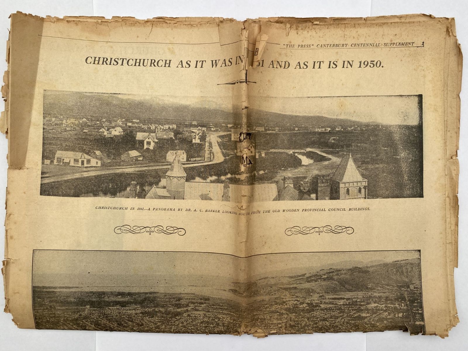 OLD NEWSPAPER: The Christchurch Press - As it was in 1861 and as it is in 1950