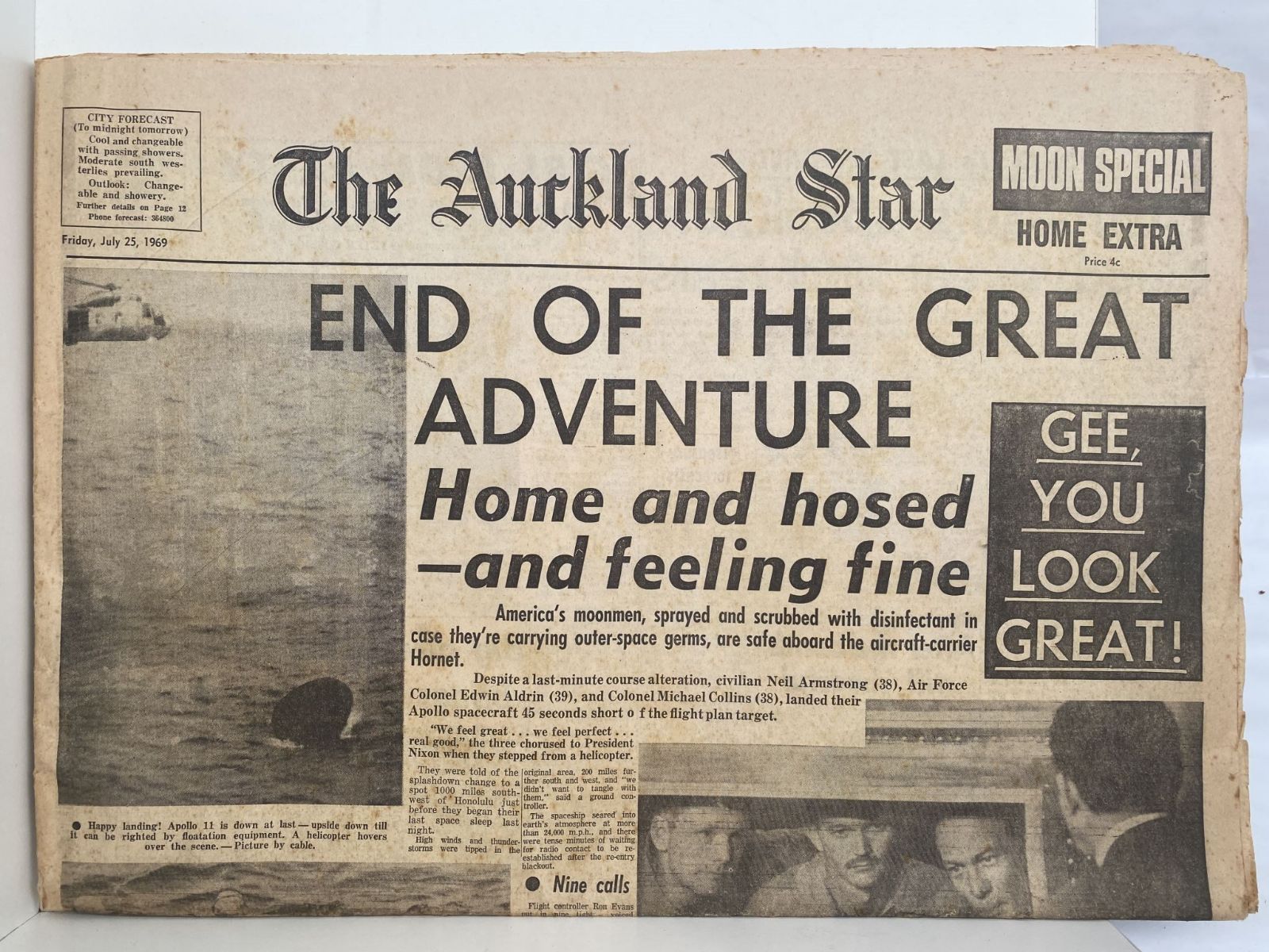 OLD NEWSPAPER: The Auckland Star, 25 July 1969 - Moon Landing Special