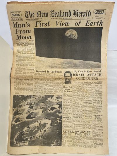 OLD NEWSPAPER: The New Zealand Herald, 31 December 1968 - Moon Landing Special