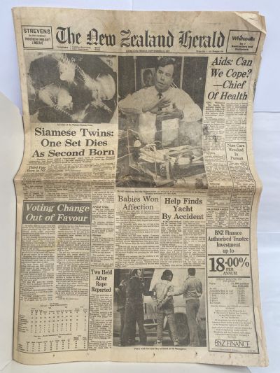 OLD NEWSPAPER: The New Zealand Herald, 18 September 1987