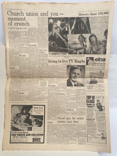 OLD NEWSPAPER: The Sunday Herald - Vol 1. No 1. 26 Sept 1971 very first edition