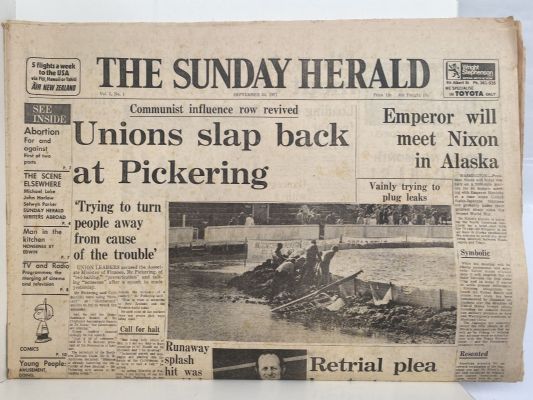 OLD NEWSPAPER: The Sunday Herald - Vol 1. No 1. 26 Sept 1971 very first edition