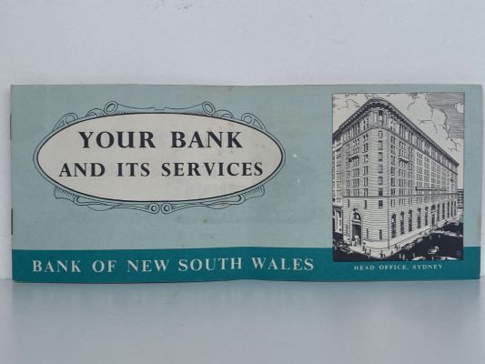OLD BANKING MEMORABILIA: Bank of New South Wales, Est 1817