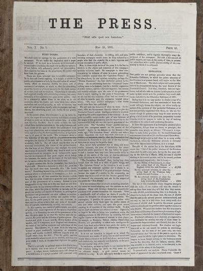 OLD NEWSPAPER: Christchurch Press, Vol 1-Vol 1, 25 May 1861