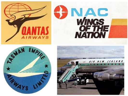 AVIATION MEMORABILIA: Vintage TEAL / NAC / Air New Zealand 1958 - 2014