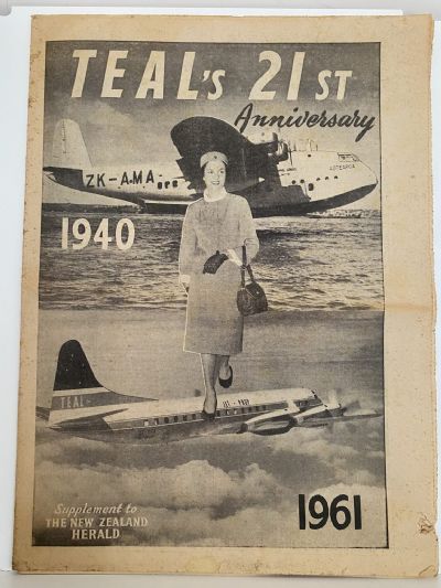AVIATION MEMORABILIA: Vintage TEAL / NAC / Air New Zealand 1958 - 2014