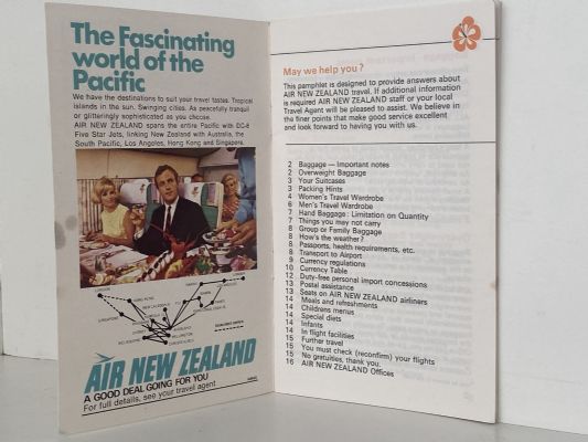 AVIATION MEMORABILIA: Vintage TEAL / NAC / Air New Zealand 1958 - 2014