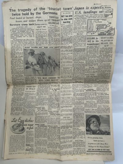 OLD WARTIME NEWSPAPER: Sunday Express, 14 January 1945