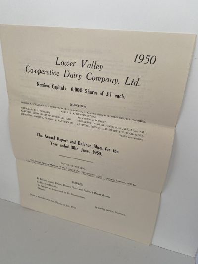 LOWER VALLEY CO-OP DAIRY COMPANY Ltd - Annual Report 1950